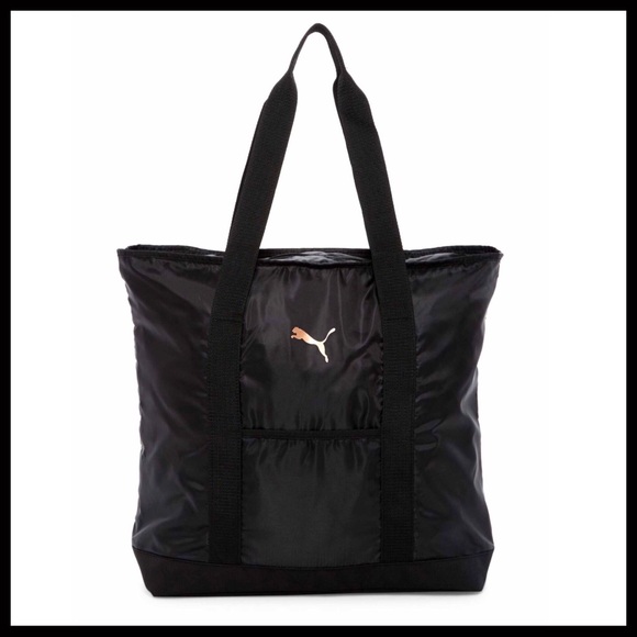 PUMA LARGE BLACK TRAVEL SHOULDER TOTE BAG - Picture 7 of 7